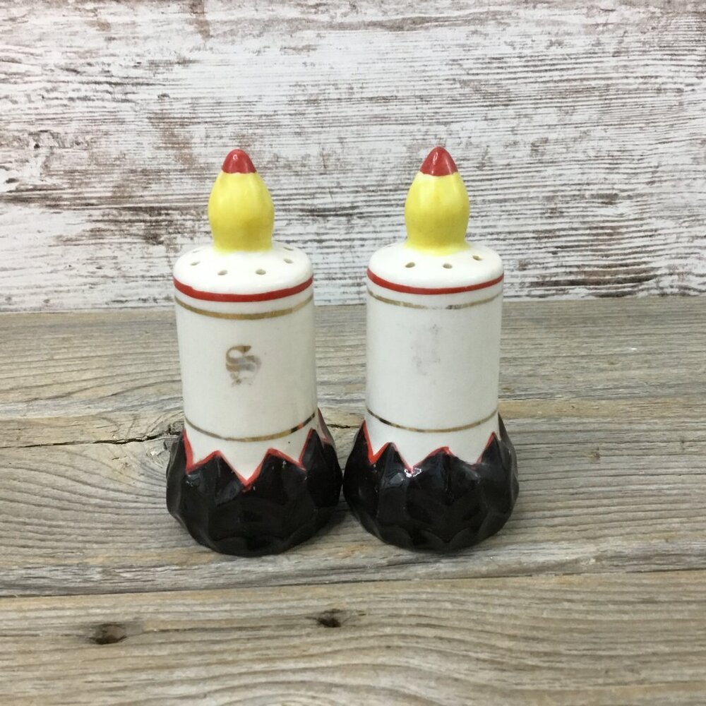 Charm House Candle Salt and Pepper Shakers - Homer Laughlin